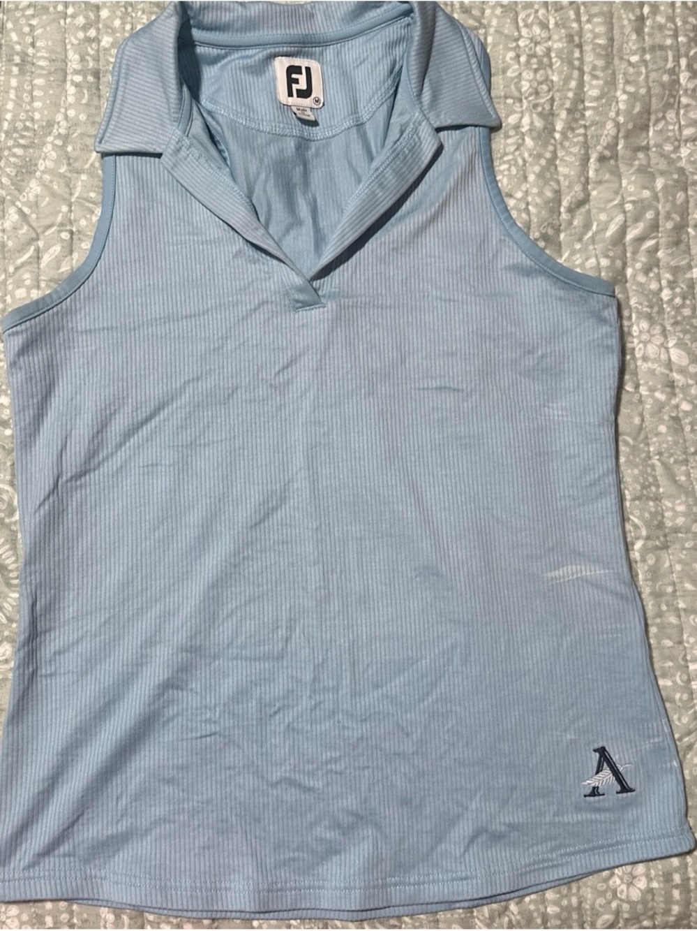 FootJoy Sky Blue Sleeveless Golf Polo Top